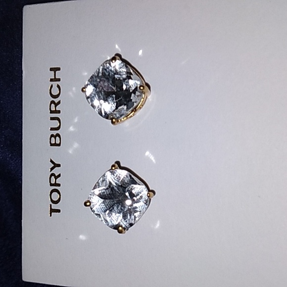 BRAND NEW - Authentic Tory Burch Swarovski Crystal Stud Earrings - Picture 1 of 11